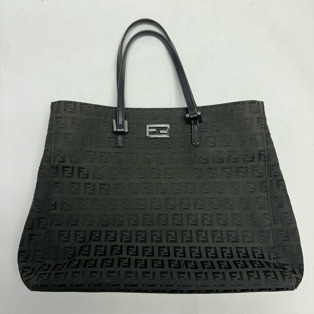 Fendi Black Zucca Tote